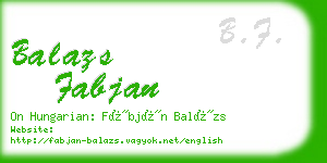 balazs fabjan business card